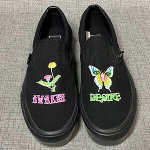 Vans Black Slip-On Stackform Awaken Desire Glow in the Dark Men 7.5 Women's 9
